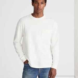 Madewell Beige Thermal Long Sleeve Pocket Tee Size M